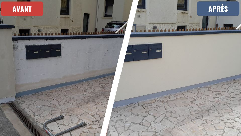 Avant Apres Ravalement Mur